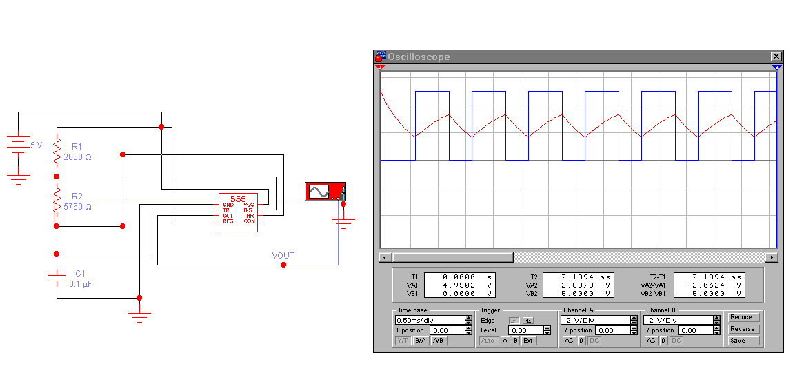 NE555 Timer Schematic (24461 bytes)