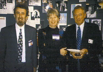 Stuart Kingsley with Jill Tarter and John Billingham at SETI Institute