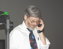 Dr. Paul Shuch on his cell phone