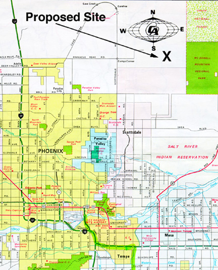Map showing proposed location of LSSO  (154128 bytes)