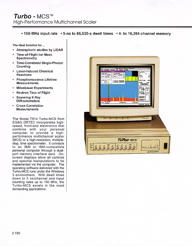 EG&G ORTEC Turbo MCS - Page 1 (136965 bytes)