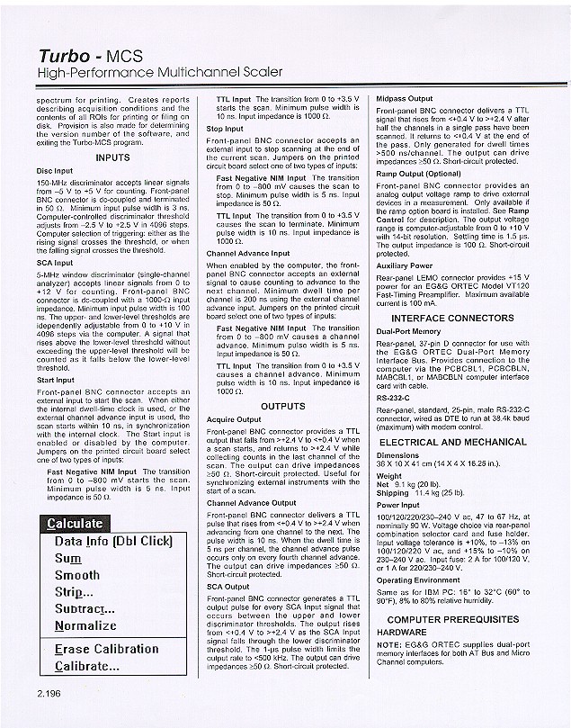 EG&G ORTEC Turbo MCS - Page 7 (245633 bytes)