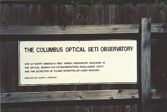 COSETI Fence Sign (1994)